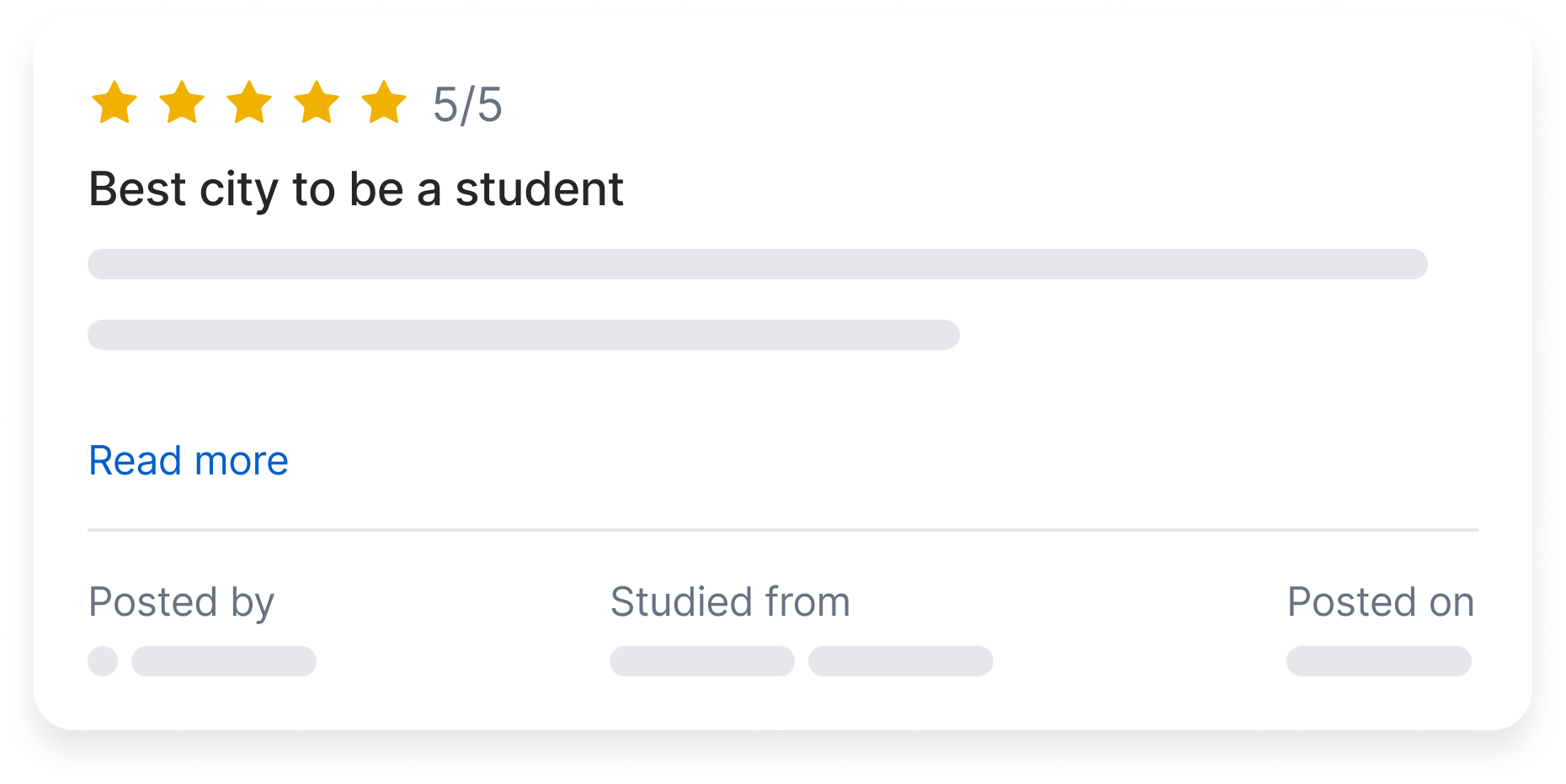Student review